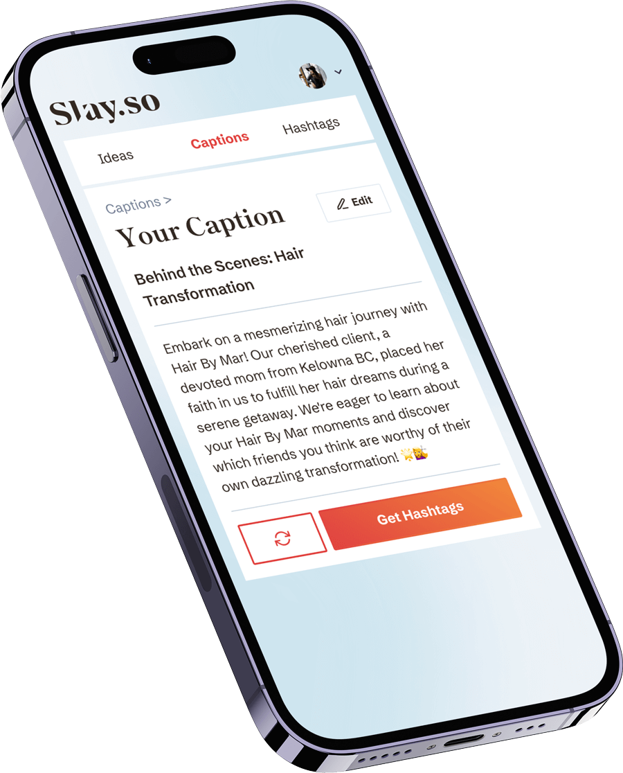 Slay.so AI tools write Instagram search engine optimized captions for you